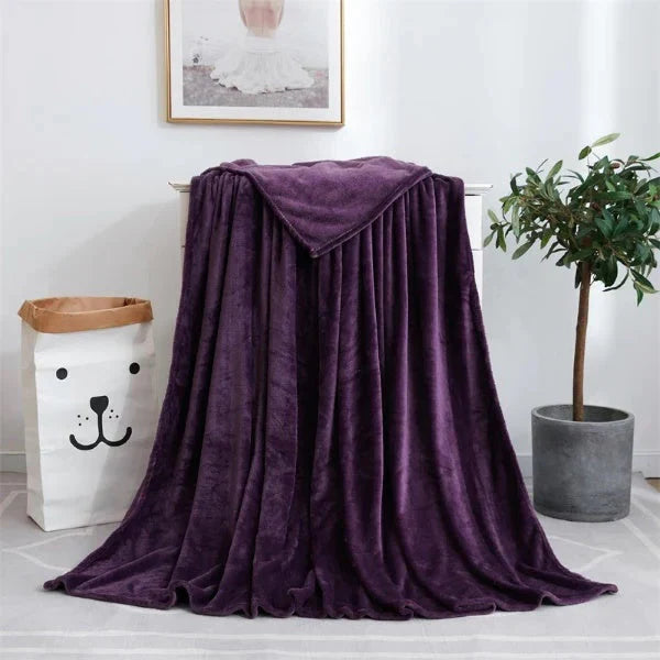 Thermal Soft AC Throw Blanket - Purple