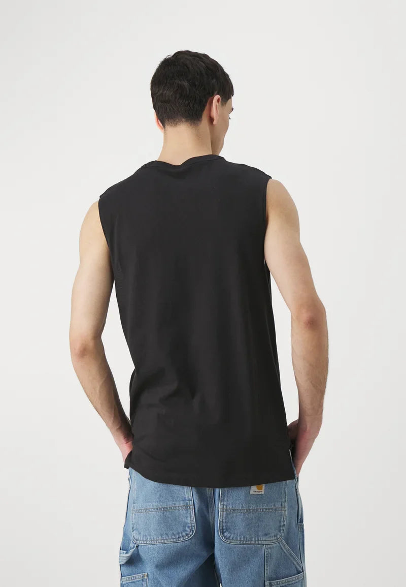 *PREMIUM Tank Tops Sleeveless Shirt BLACK