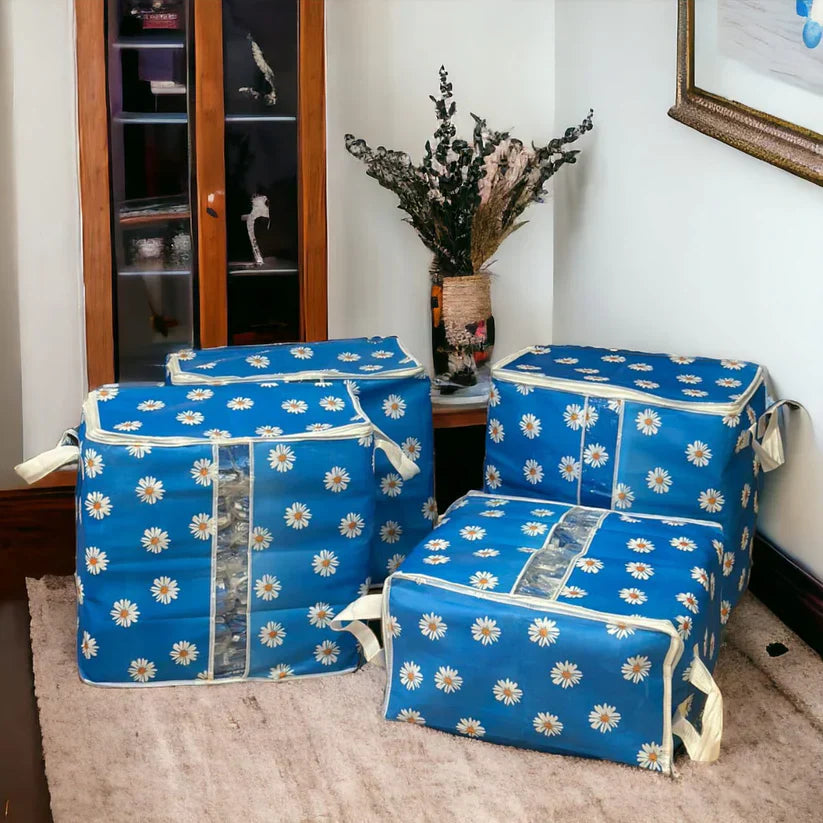 Printed Storage Bag - Daisy Flower