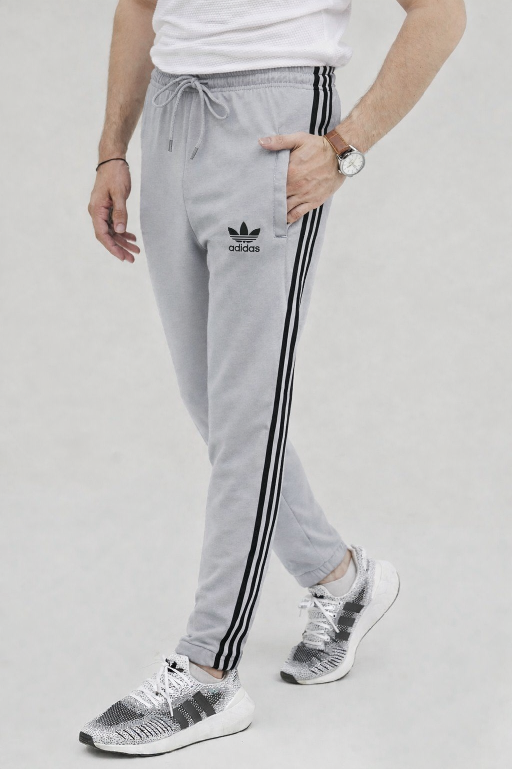 Men’s Premium Trouser Cotton Jersey Slim Fit Lightweight Casual Summer Wear