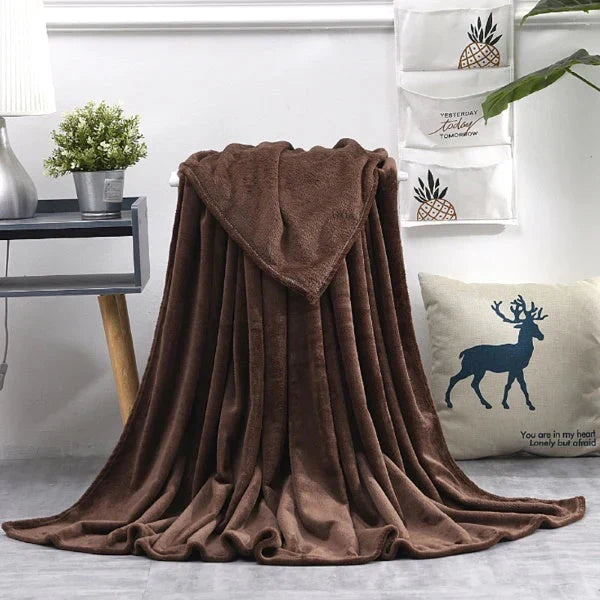 Thermal Soft AC Throw Blanket - Brown