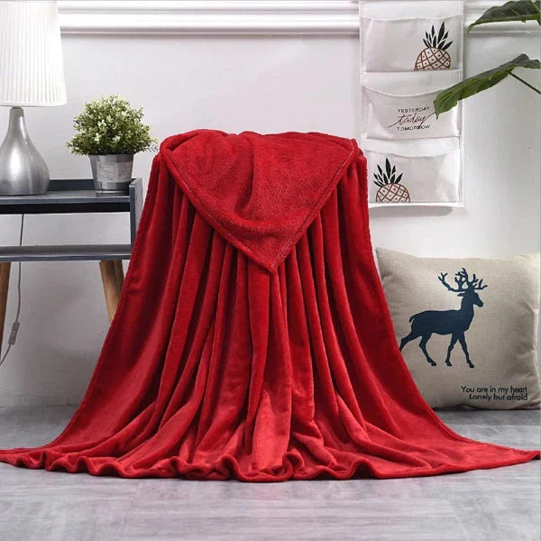 Thermal Soft AC Throw Blanket - Red