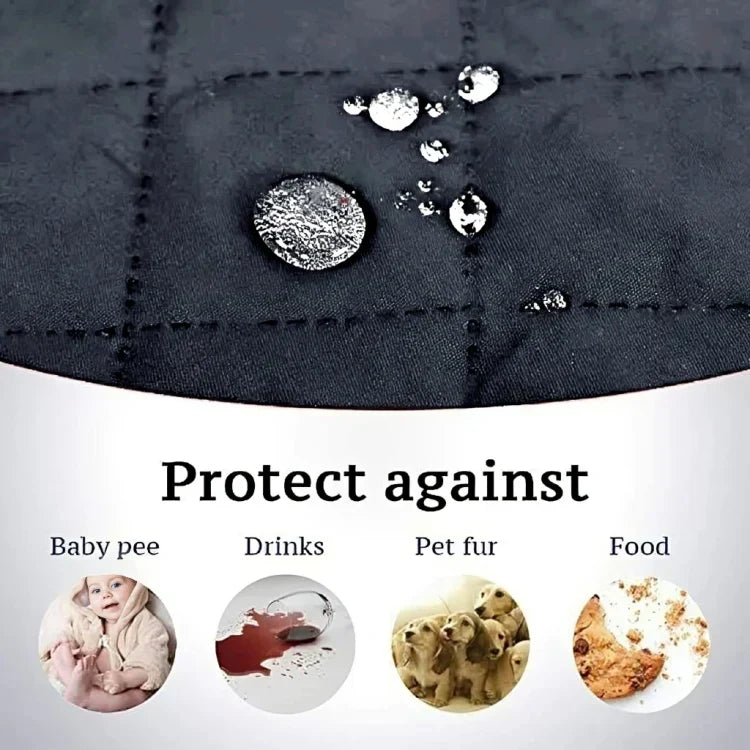 Waterproof Cotton Quilted Sofa Cover - Sofa Runners (Grey)