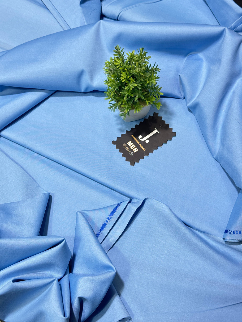 J. MALAI BOSKI (UNSTITCHED) SKY BLUE