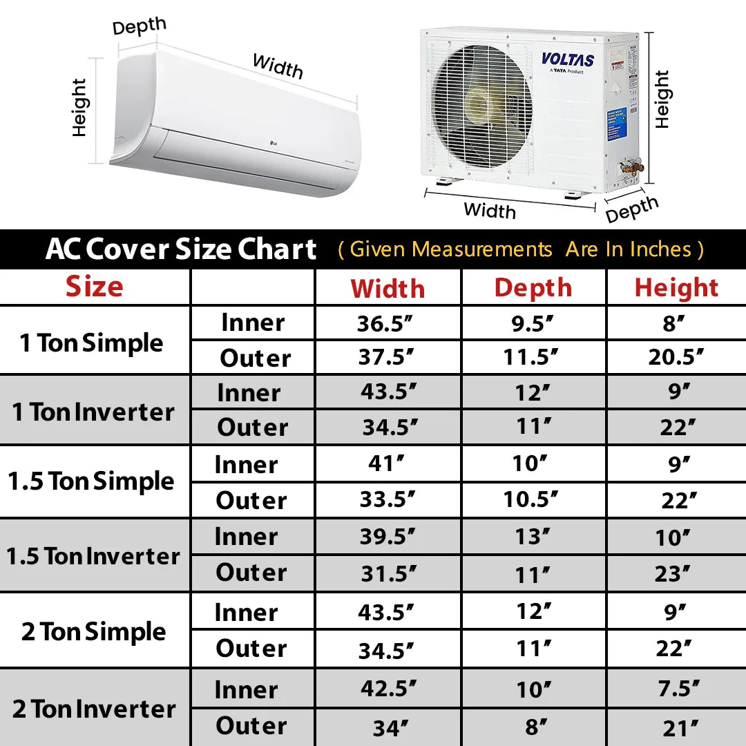 100% Waterproof Parachute Indoor + Outdoor Ac Cover
