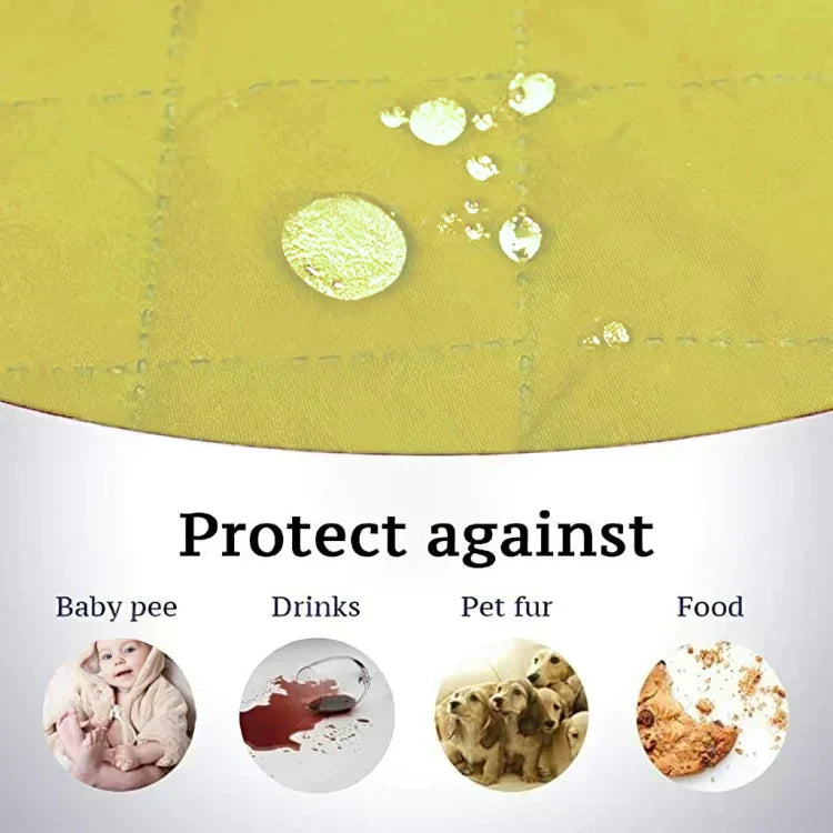 Waterproof Cotton Quilted Sofa Cover - Sofa Runners (Beige)