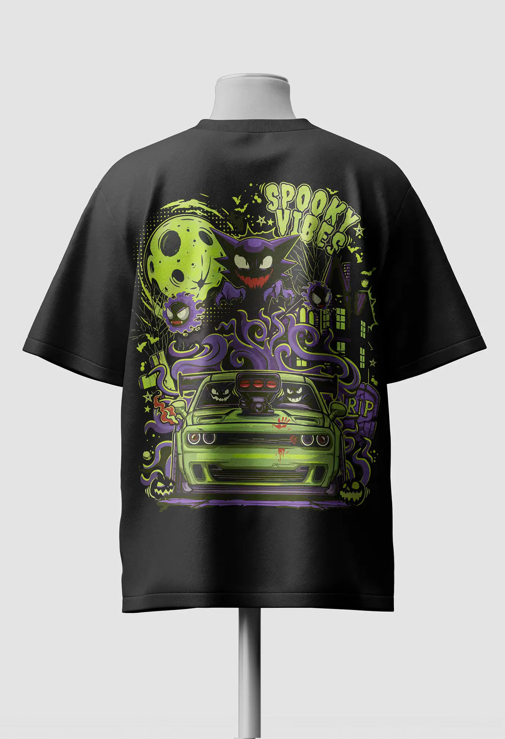 Spooky Vibes Racer Oversized T-Shirt