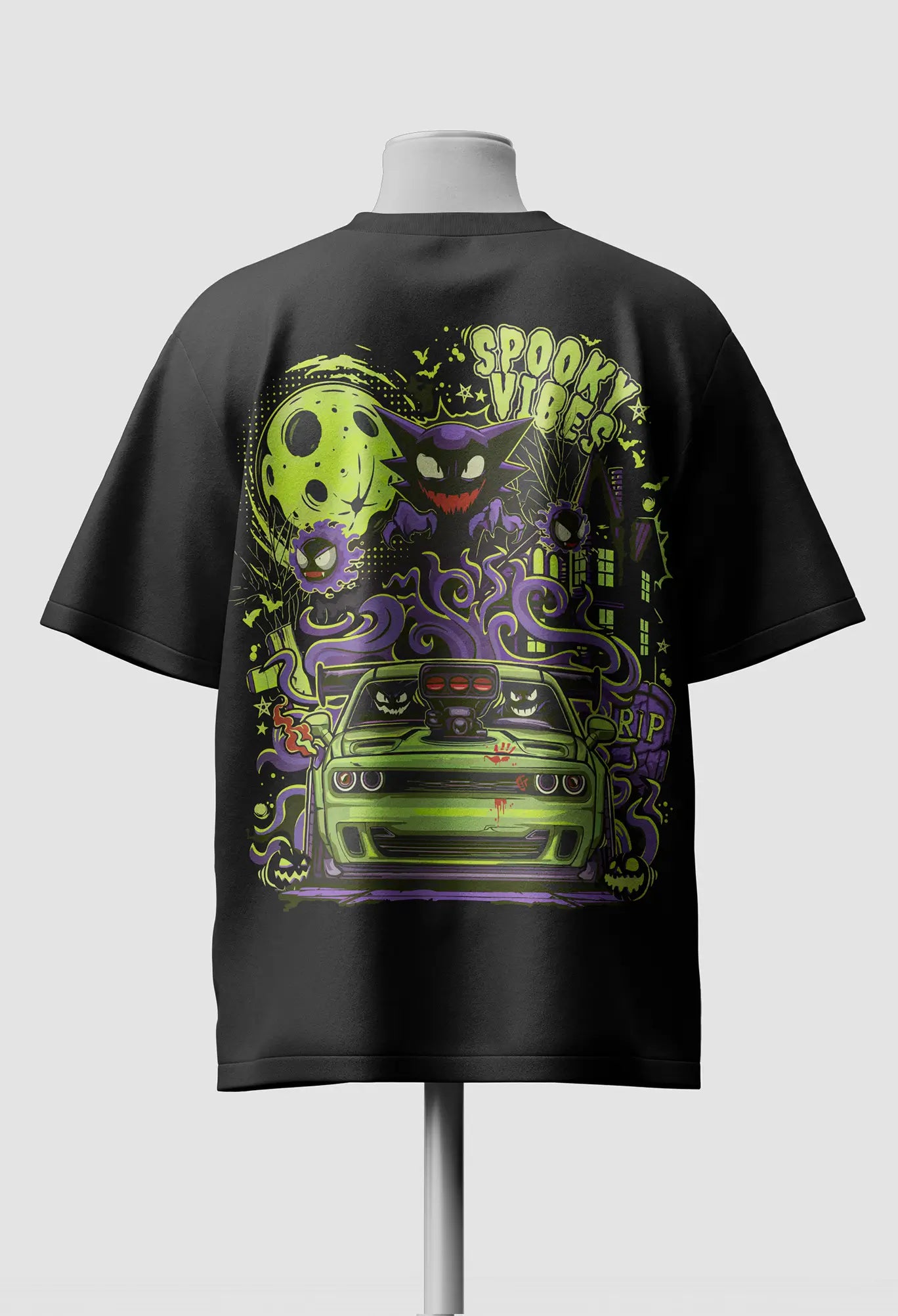 Spooky Vibes Racer Oversized T-Shirt