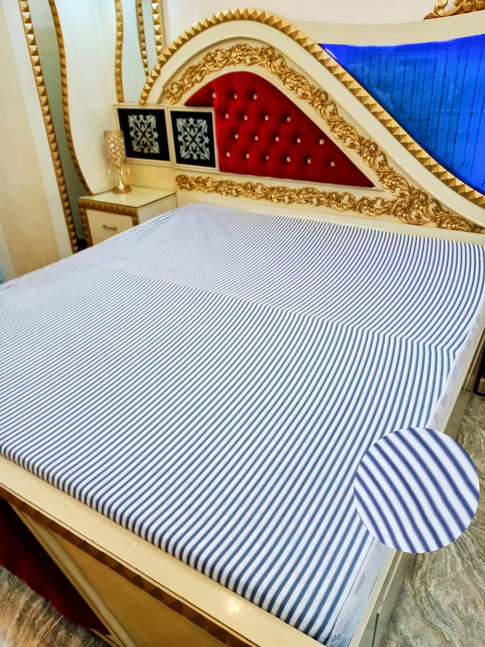 WATERPROOF MATTRESS COVER LINNING [BLUE]