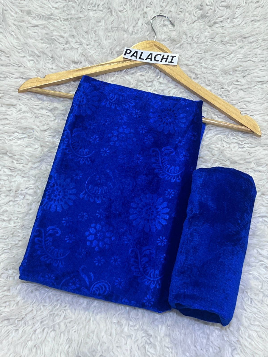 KOREAN VELVET 2PC OC-04 ( Royal Blue )