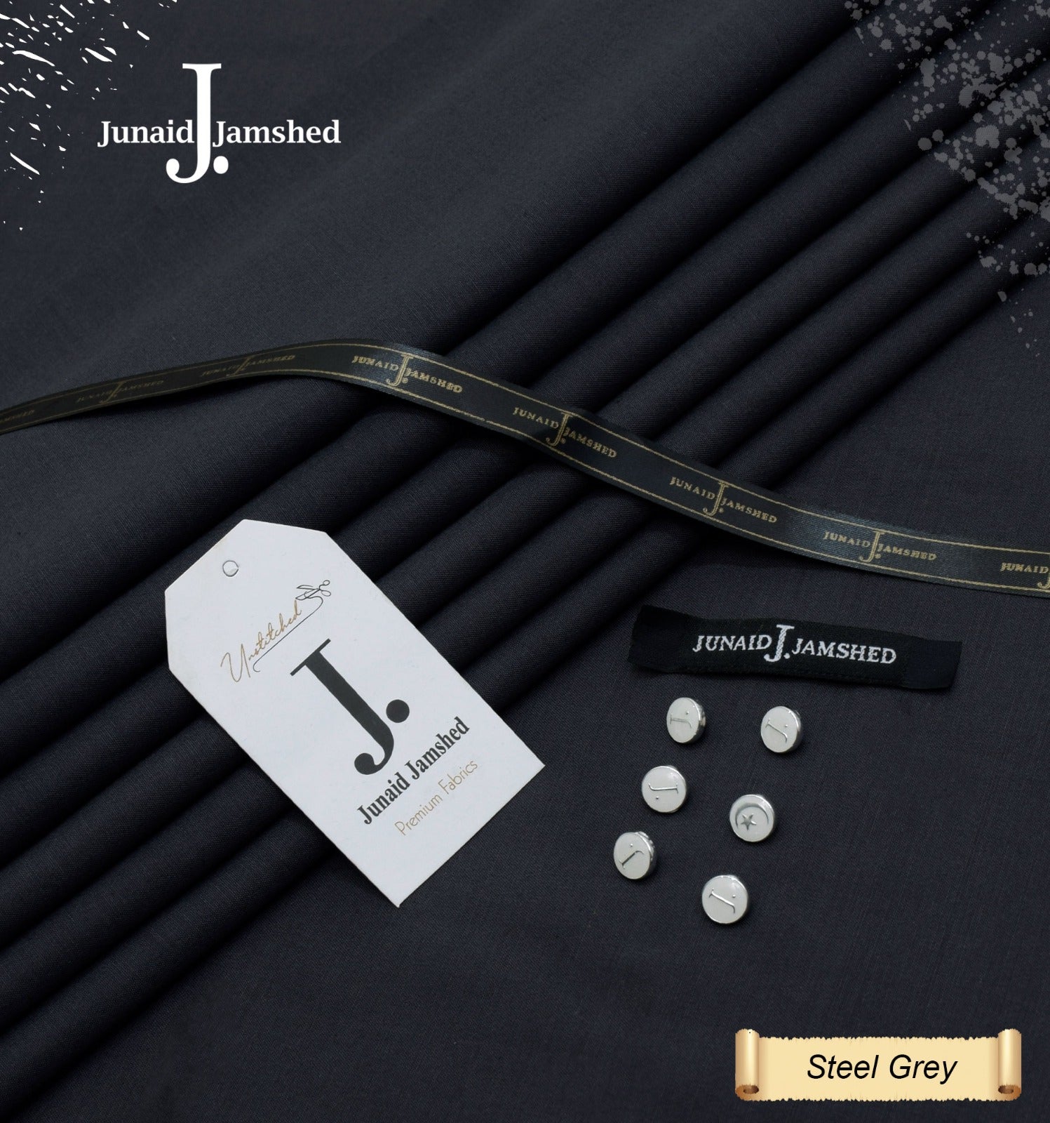 J. MALAI BOSKI (UNSTITCHED) STEEL GREY