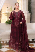 MARIA.B Luxury Chiffon 3-Piece Embroidered Suit | 3D Floral & Ada Work | Cutwork Neck & Cuff Patches | Heavy Embroidered Dupatta with Tassels | UNSTITCHED
