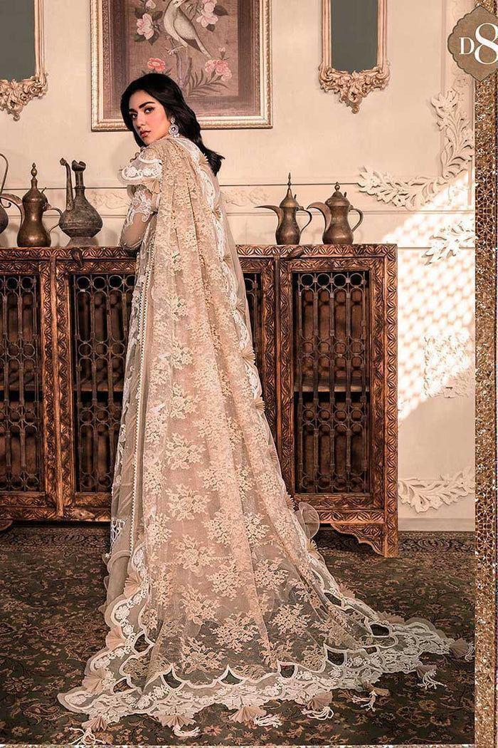 MARIA.B Luxury Organza 3-Piece Fancy Suit | Heavy Embroidered Sequin & Hand Ada Work | 3D Floral Dupatta with Silk Trouser | UNSTITCHED