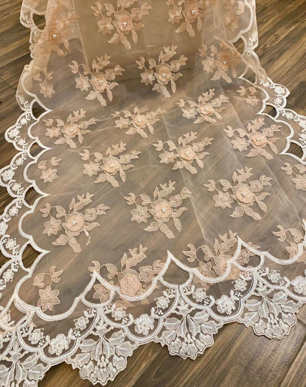 MARIA.B Luxury Organza 3-Piece Fancy Suit | Heavy Embroidered Sequin & Hand Ada Work | 3D Floral Dupatta with Silk Trouser | UNSTITCHED