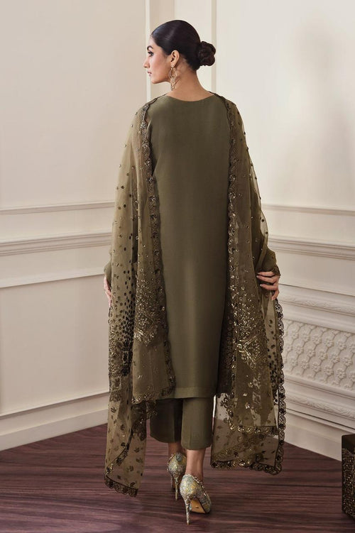 BAROQUE Luxury 3-Piece Chiffon Embroidered Suit | Heavy Sequin Work | Organza Dupatta & Silk Trouser | UNSTITCHED