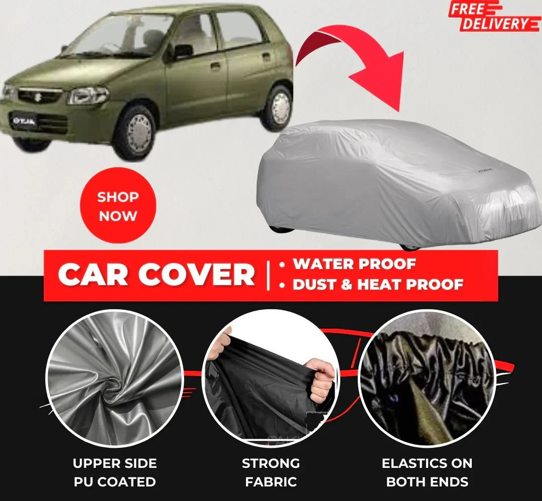 Suzuki Alto 2000-2012 Car Top Cover - Waterproof & Dustproof Silver Spray Coated + Free Bag (Car-04)