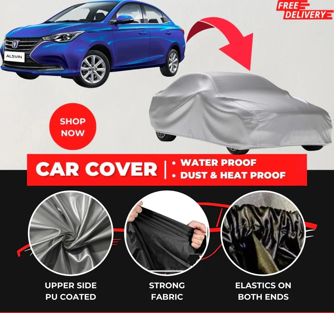 Changan Alsvin 2020-2023 Car Top Cover - Waterproof & Dustproof Silver Spray Coated + Free Bag (Car-06)