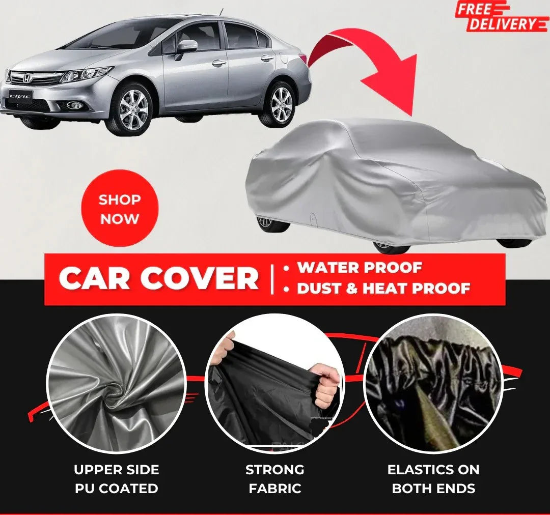 Honda Civic 2012-2016 Car Top Cover - Waterproof & Dustproof Silver Spray Coated + Free Bag (Car-06)