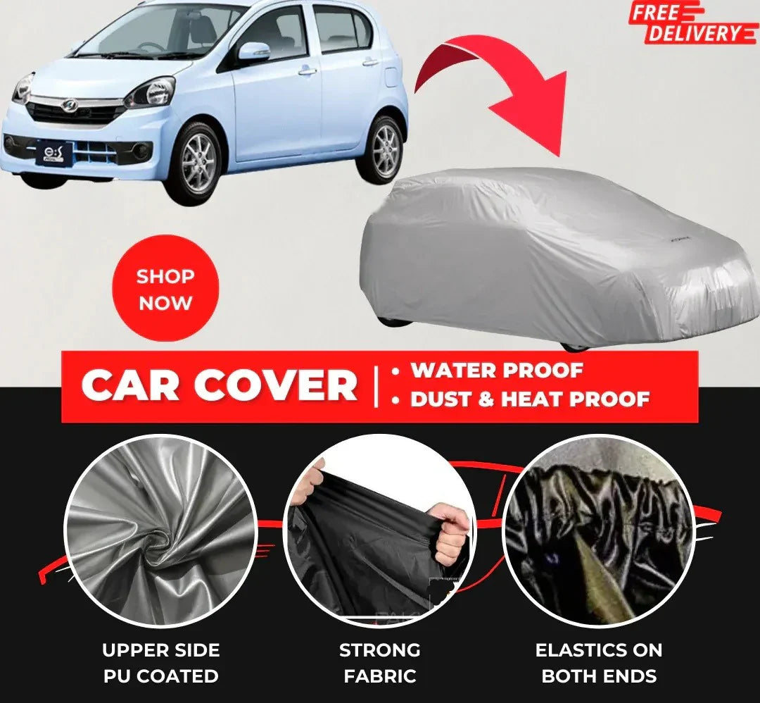 Daihatsu Mira 2006-2025 Car Top Cover - Waterproof & Dustproof Silver Spray Coated + Free Bag (Car-04)