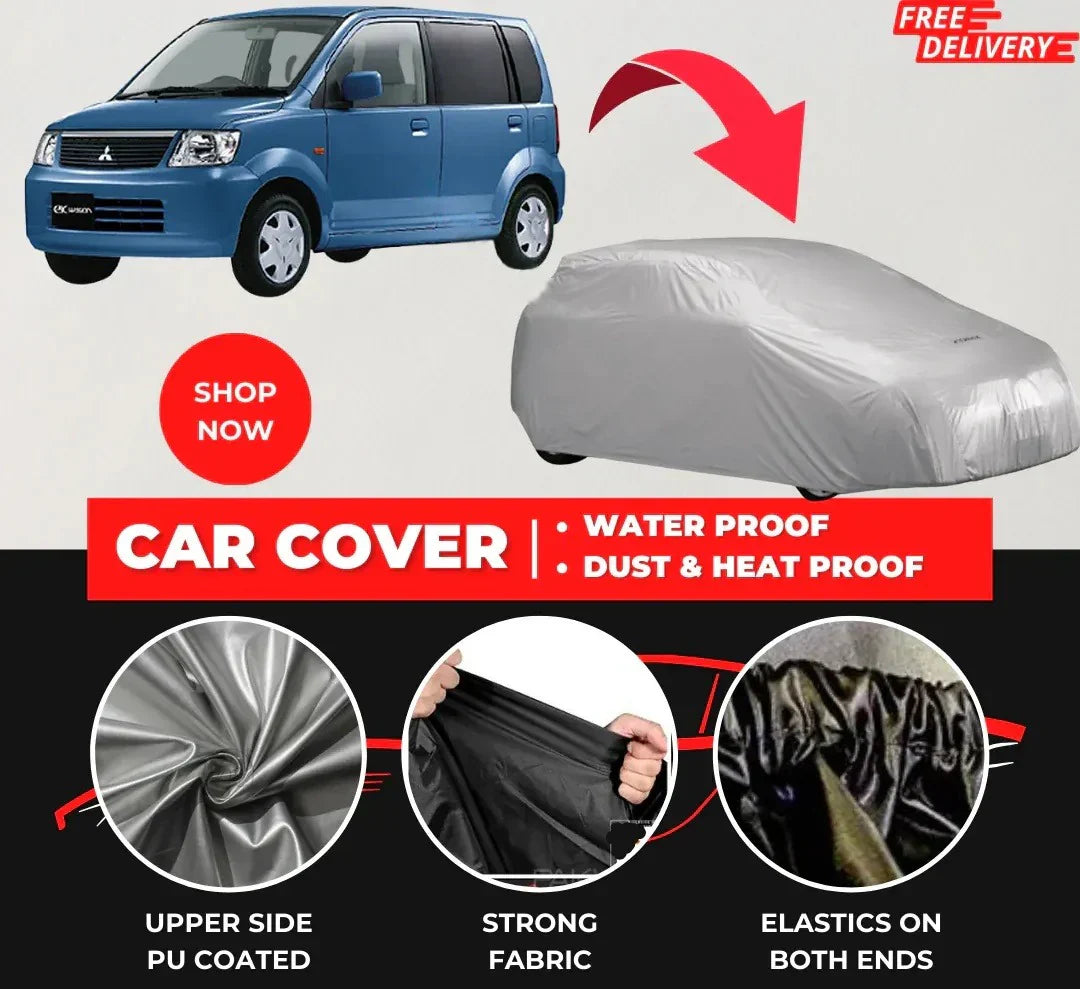 Mitsubishi Ek Wagon 2000-2019 Car Top Cover - Waterproof & Dustproof Silver Spray Coated + Free Bag (Car-05)