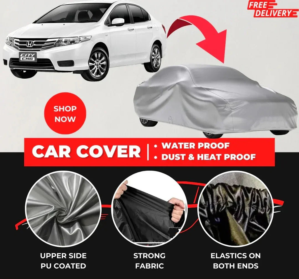 Honda City 2008-2014 Car Top Cover - Waterproof & Dustproof Silver Spray Coated + Free Bag (Car-06)