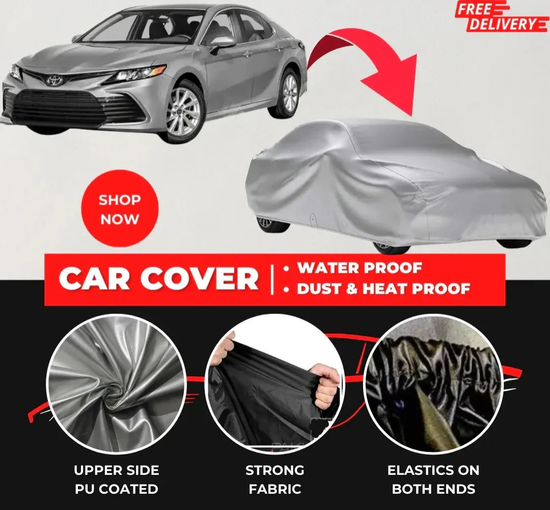 Toyota Camry 2018-2025 Car Top Cover - Waterproof & Dustproof Silver Spray Coated + Free Bag (Car-06)