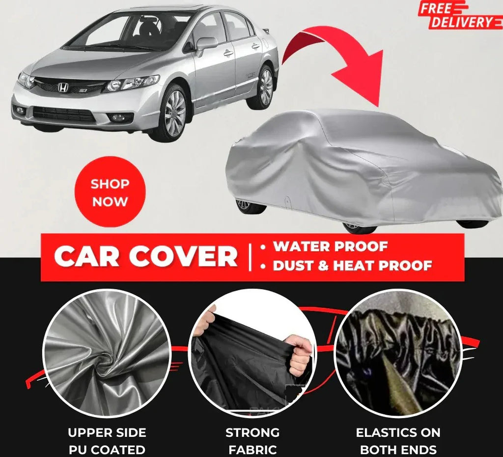 Honda Civic 2006-2012 Car Top Cover - Waterproof & Dustproof Silver Spray Coated + Free Bag (Car-06)