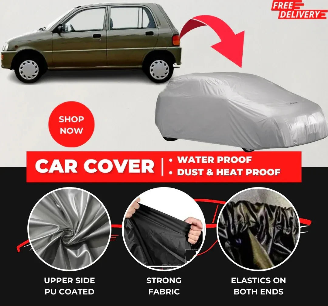 '-30% Daihatsu Cuore 2000-2012 Car Top Cover - Waterproof & Dustproof Silver Spray Coated + Free Bag (Car-04)