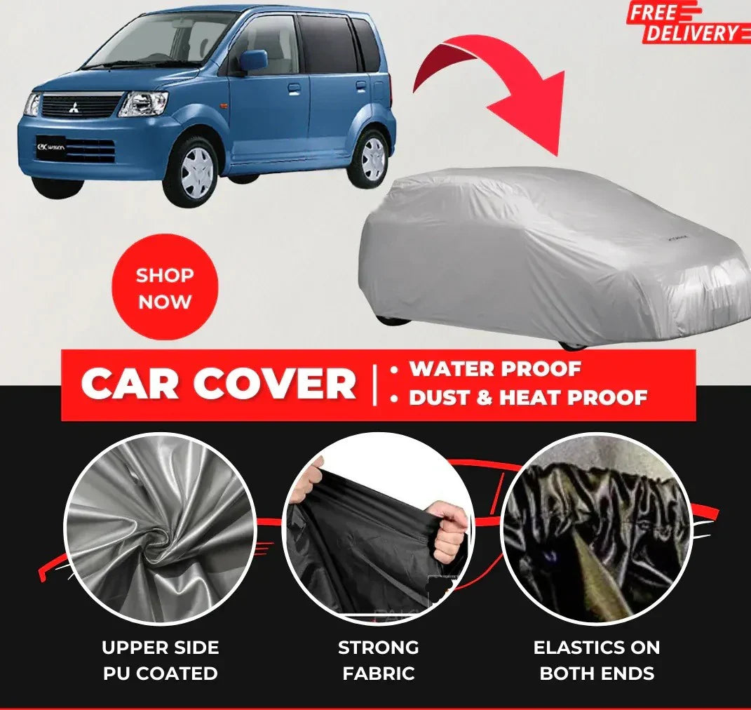 Mitsubishi Ek Wagon 2000-2019 Car Top Cover - Waterproof & Dustproof Silver Spray Coated + Free Bag (Car-06)