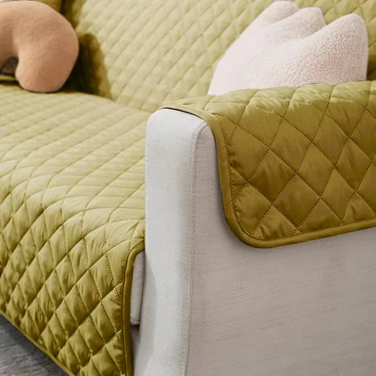 Quilted Sofa Cover (Beige)