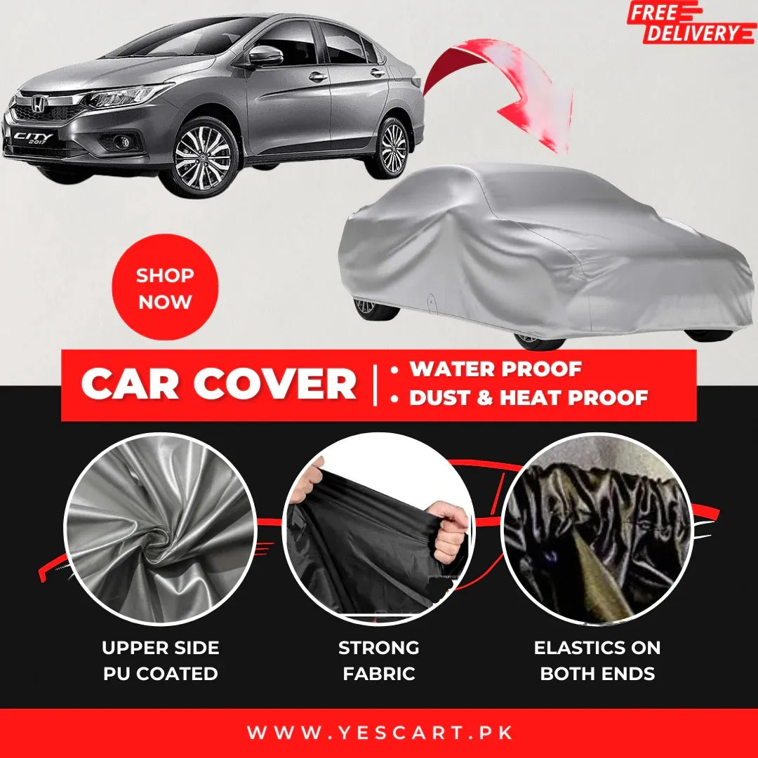Honda City 2014-2025 Car Top Cover - Waterproof & Dustproof Silver Spray Coated + Free Bag (Car-06)