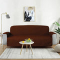 Quilted Sofa Cover (Copper Brown)